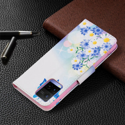 For vivo Y21 Colored Drawing Pattern Horizontal Flip Phone Leather Case with Holder & Card Slots & Wallet(Butterfly Love) - OPPO & vivo Accessories by buy2fix | Online Shopping UK | buy2fix