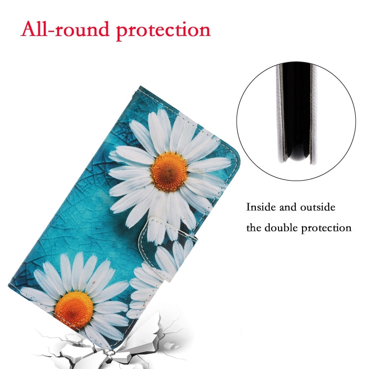 For iPhone 13 3D Colored Drawing Horizontal Flip Leather Phone Case(Chrysanthemum) - Apple Accessories by buy2fix | Online Shopping UK | buy2fix