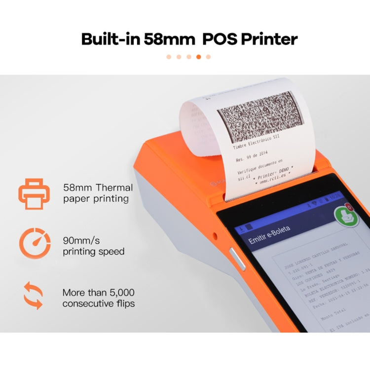 SGT-SP01 5.5 inch HD Screen Handheld POS Receipt Printer, Suit Version, AU Plug(Orange) - Consumer Electronics by buy2fix | Online Shopping UK | buy2fix