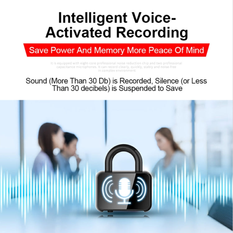 Q11 Intelligent HD Noise Reduction Lock Voice Recorder, Capacity:16GB(Black) - Security by buy2fix | Online Shopping UK | buy2fix