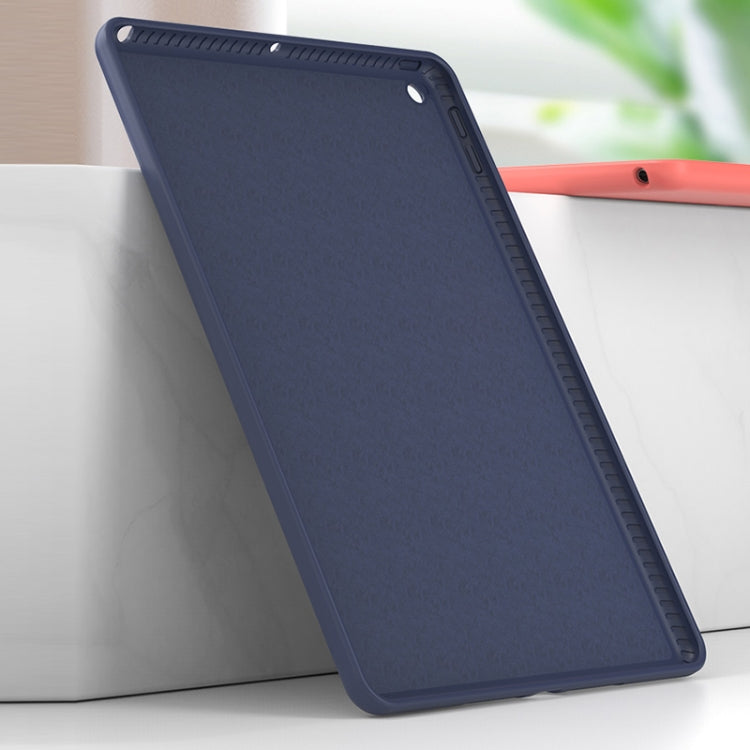 For iPad 10.2 2021 / 2020 / 2019 Mutural Silicone Microfiber Tablet Case(Midnight Blue) - iPad 10.2 Cases by Mutural | Online Shopping UK | buy2fix