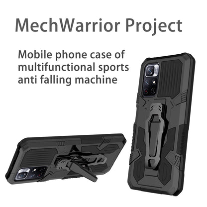 For Xiaomi Redmi Note 11 5G Armor Warrior PC + TPU Phone Case(Black) - Xiaomi Cases by buy2fix | Online Shopping UK | buy2fix