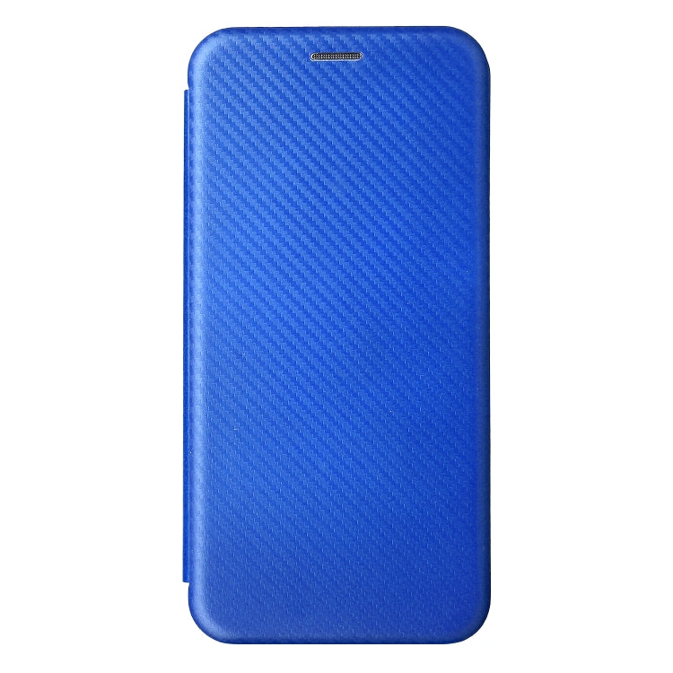 For vivo Y15s / Y15a Carbon Fiber Texture Horizontal Flip Leather Phone Case(Blue) - vivo Cases by buy2fix | Online Shopping UK | buy2fix