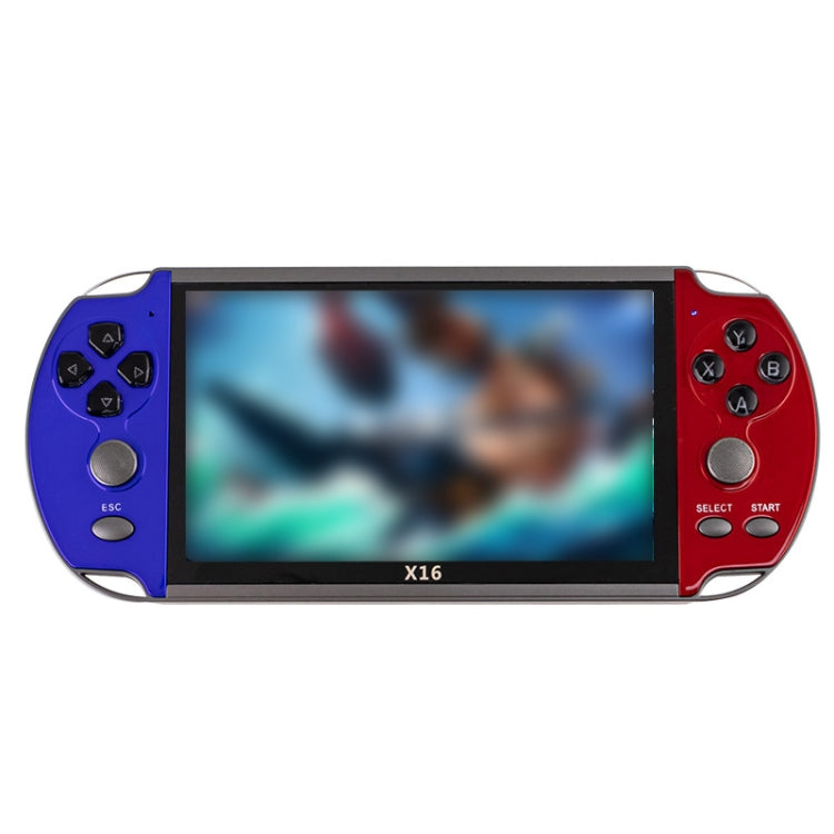 X16 6.5 inch Screen Classic Handheld Game Console with 8GB Memory(Blue+Red) - Pocket Console by buy2fix | Online Shopping UK | buy2fix