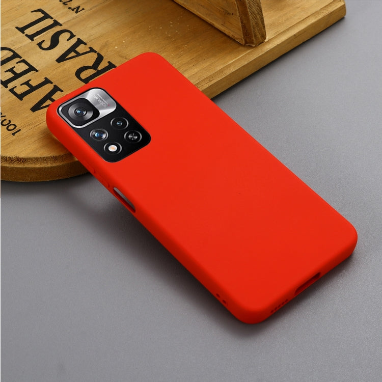 For Xiaomi Redmi Note 11 Pro China / Note 11 Pro+ Liquid Silicone Phone Case(Red) - Xiaomi Cases by buy2fix | Online Shopping UK | buy2fix