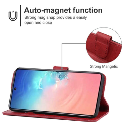 Leather Phone Case For Samsung Galaxy S20 FE 5G / S20 Lite / S20 Fan Edition / S20 FE 4G / S20 FE 2022(Red) - Galaxy S20 FE Cases by buy2fix | Online Shopping UK | buy2fix