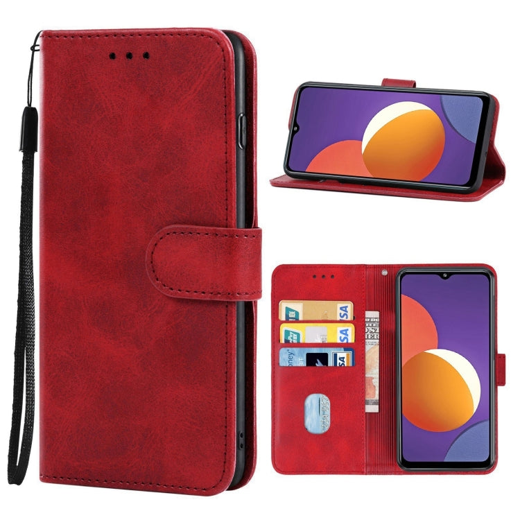 Leather Phone Case For Samsung Galaxy M12 / F12(Red) - Galaxy Phone Cases by buy2fix | Online Shopping UK | buy2fix