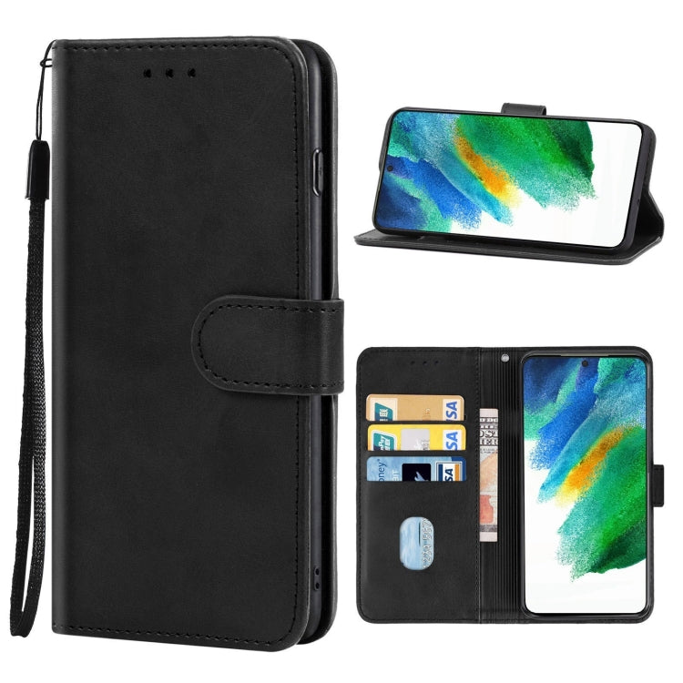 Leather Phone Case For Samsung Galaxy S21 FE 5G(Black) - Galaxy Phone Cases by buy2fix | Online Shopping UK | buy2fix