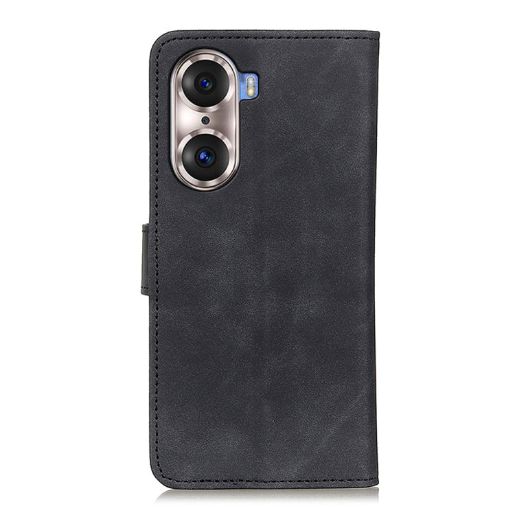 For Huawei Honor 60 Pro KHAZNEH Retro Texture Horizontal Flip Leather Phone Case(Black) - Honor Cases by buy2fix | Online Shopping UK | buy2fix