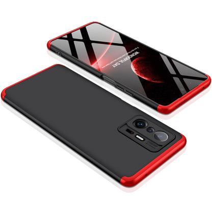 For Xiaomi Mi 11T GKK Three Stage Splicing Full Coverage PC Phone Case(Black Red) - Xiaomi Cases by GKK | Online Shopping UK | buy2fix