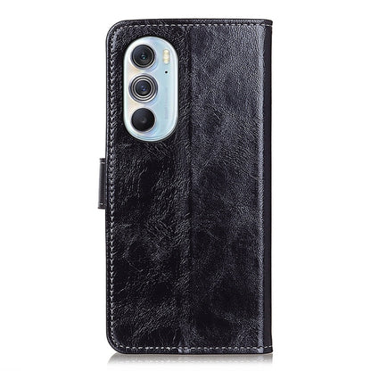 For Motorola Edge X30 Retro Crazy Horse Texture Horizontal Flip Leather Phone Case(Black) - Motorola Cases by buy2fix | Online Shopping UK | buy2fix