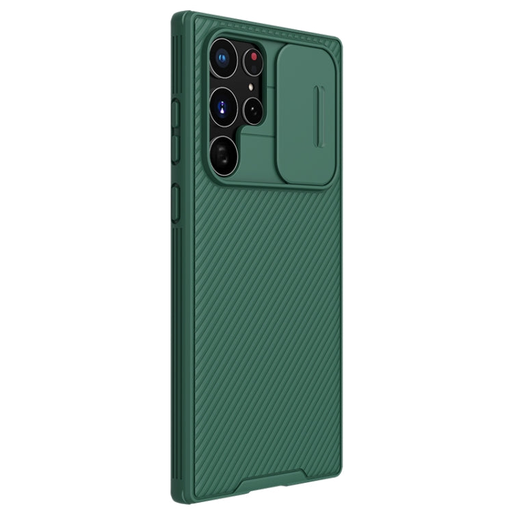 For Samsung Galaxy S22 Ultra 5G NILLKIN Black Mirror Pro Series Camshield Phone Case(Green) - Galaxy S22 Ultra 5G Cases by NILLKIN | Online Shopping UK | buy2fix