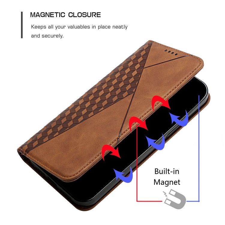 For Motorola Edge 20 Skin Feel Magnetic Leather Phone Case(Brown) - Motorola Cases by buy2fix | Online Shopping UK | buy2fix