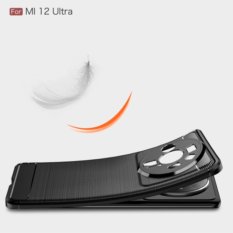 For Xiaomi Mi 12 Ultra 5G Brushed Texture Carbon Fiber TPU Phone Case(Black) - Xiaomi Cases by GKK | Online Shopping UK | buy2fix