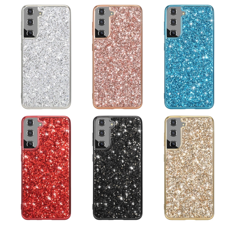 For Samsung Galaxy S22+ 5G Glitter Powder Shockproof TPU Protective Phone Case(Silver) - Samsung Accessories by buy2fix | Online Shopping UK | buy2fix
