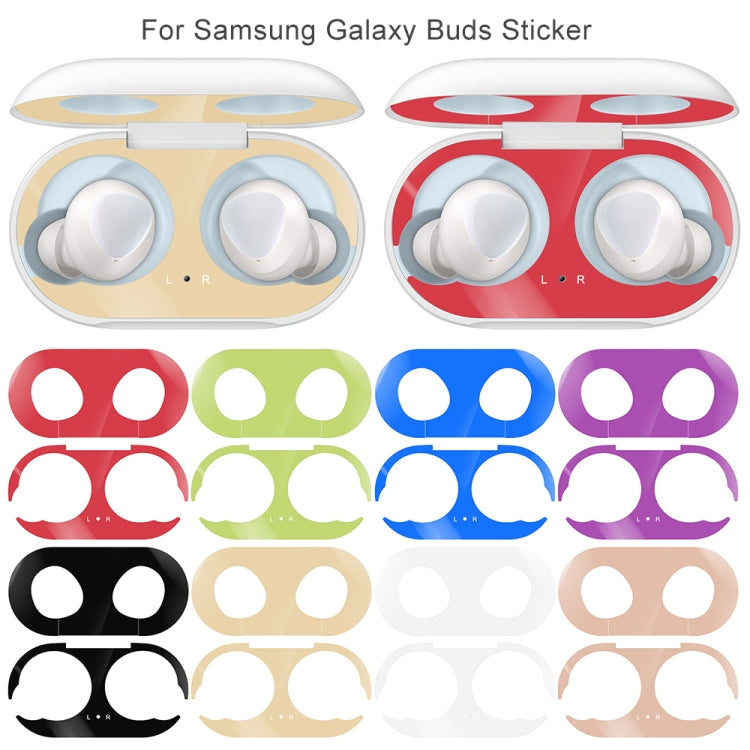 For Galaxy Buds Wireless Bluetooth Earphone Metal Protective Sticker(Black) - Protective Sticker by buy2fix | Online Shopping UK | buy2fix