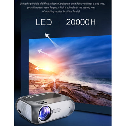 T7i 720P 200 ANSI Home Theater LED HD Digital Projector, Basic Version, AU Plug(Silver Grey) - Consumer Electronics by buy2fix | Online Shopping UK | buy2fix