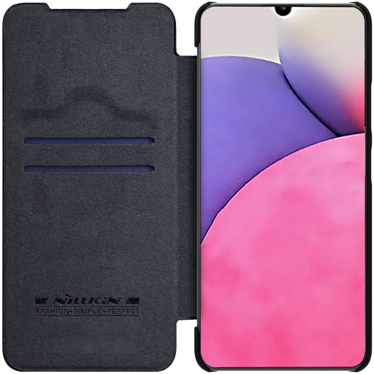 For Samsung Galaxy A33 5G NILLKIN QIN Series Crazy Horse Texture Leather Phone Case(Black) - Galaxy Phone Cases by NILLKIN | Online Shopping UK | buy2fix