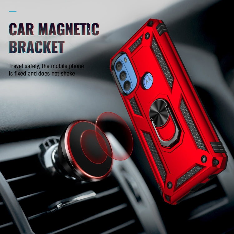 For Motorola Moto G71 5G Shockproof TPU + PC Phone Case with Holder(Red) - Motorola Cases by buy2fix | Online Shopping UK | buy2fix