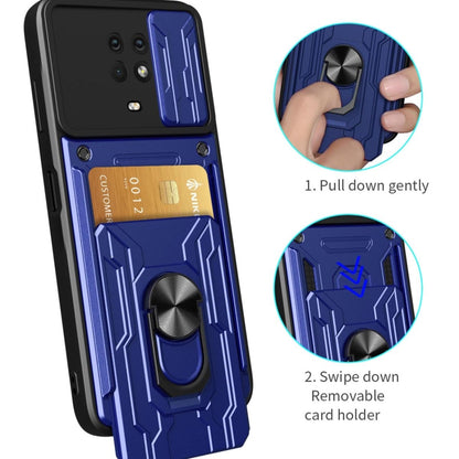 For Nokia G10 Sliding Camshield Card Phone Case(Blue) - Mobile Accessories by buy2fix | Online Shopping UK | buy2fix