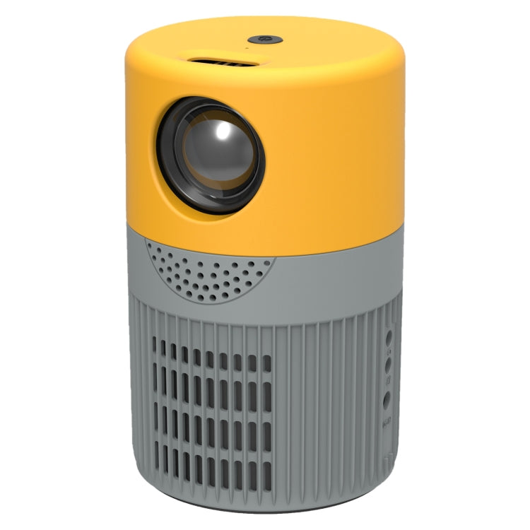 T400 100 inch Screen 3000 Lumens LED Mini Projector, Plug Type:EU Plug(Grey Yellow) - Consumer Electronics by buy2fix | Online Shopping UK | buy2fix