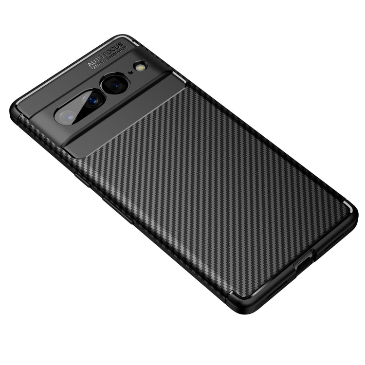 For Google Pixel 7 Pro Carbon Fiber Texture Shockproof TPU Phone Case(Black) - Mobile Accessories by buy2fix | Online Shopping UK | buy2fix