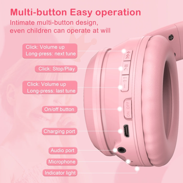 ONIKUMA B90 RGB Lighting Wireless Bluetooth Headphone (Pink) -  by ONIKUMA | Online Shopping UK | buy2fix