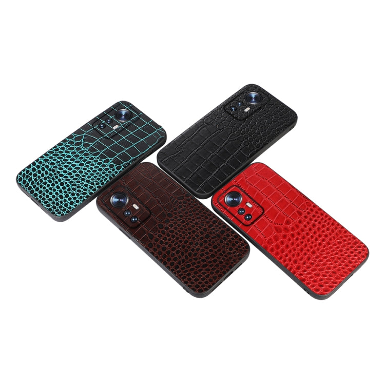 For Xiaomi 12 Pro Crocodile Top Layer Cowhide Leather Phone Case(Black) - Xiaomi Accessories by buy2fix | Online Shopping UK | buy2fix