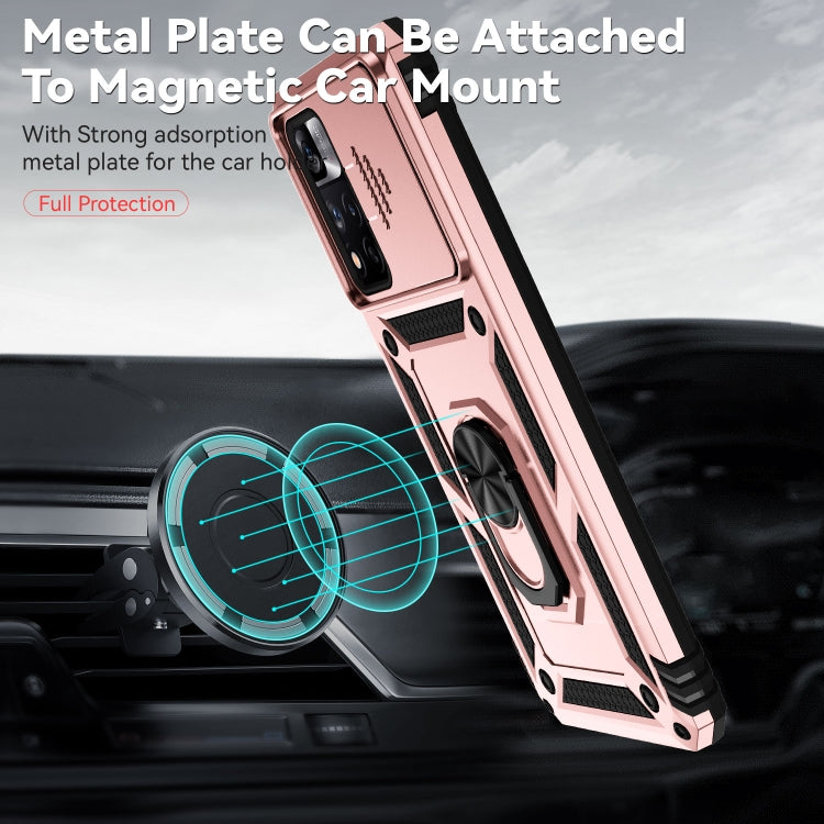 For Xiaomi Redmi Note 11 Pro Global Sliding Camshield Holder Phone Case(Rose Gold) - Xiaomi Accessories by buy2fix | Online Shopping UK | buy2fix