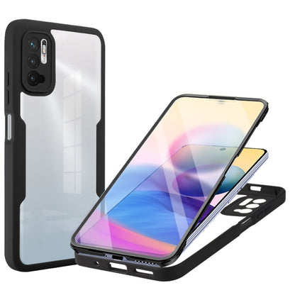 For Xiaomi Redmi Note 10 5G Acrylic + TPU 360 Degrees Full Coverage Phone Case(Black) - Xiaomi Cases by buy2fix | Online Shopping UK | buy2fix