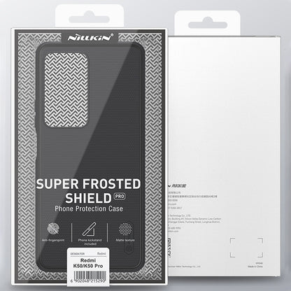 For Xiaomi Redmi K50 / K50 Pro NILLKIN Frosted Shield Pro PC + TPU Phone Case(Red) - Xiaomi Cases by NILLKIN | Online Shopping UK | buy2fix