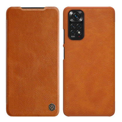 For Xiaomi Redmi Note 11 Global NILLKIN QIN Series Crazy Horse Texture Leather Case(Brown) - Xiaomi Cases by NILLKIN | Online Shopping UK | buy2fix