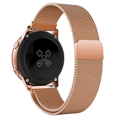 For Galaxy Watch Active Milanese Watch Band(Rose Gold) - Smart Wear by buy2fix | Online Shopping UK | buy2fix