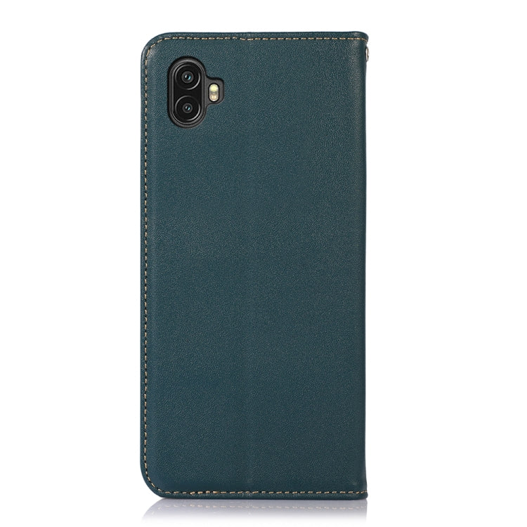 For Samsung Galaxy Xcover6 Pro KHAZNEH Nappa Top Layer Cowhide Leather Phone Case(Green) - Galaxy Phone Cases by buy2fix | Online Shopping UK | buy2fix