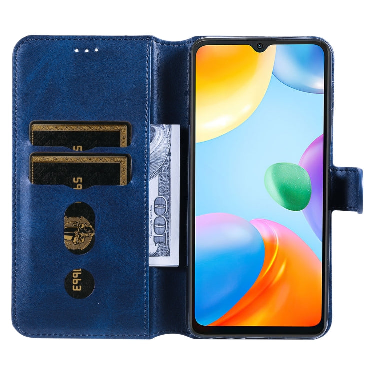 For Xiaomi Redmi 10C 4G Classic Calf Texture Flip Leather Phone Case(Blue) - Xiaomi Cases by buy2fix | Online Shopping UK | buy2fix