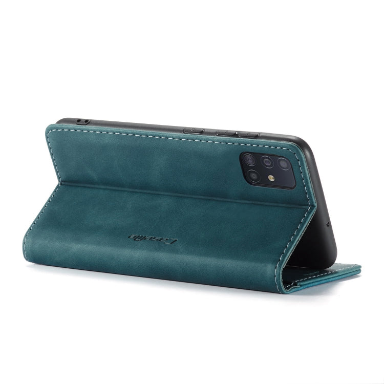 For Galaxy A51 CaseMe Multifunctional Horizontal Flip Leather Case, with Card Slot & Holder & Wallet(Blue) - Samsung Accessories by CaseMe | Online Shopping UK | buy2fix