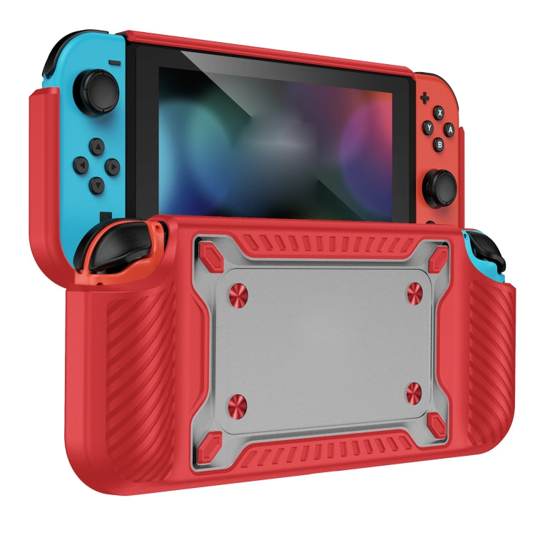 Game Handle Gamepad TPU+PC Protective Case for Switch OLED(Red) - Cases by buy2fix | Online Shopping UK | buy2fix