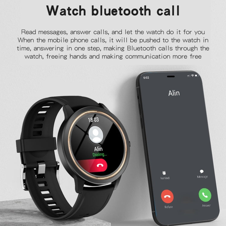A60 1.32 inch IPS HD Screen Smart Watch, Support Bluetooth Calling/Blood Pressure Monitoring(Black) - Smart Wear by buy2fix | Online Shopping UK | buy2fix