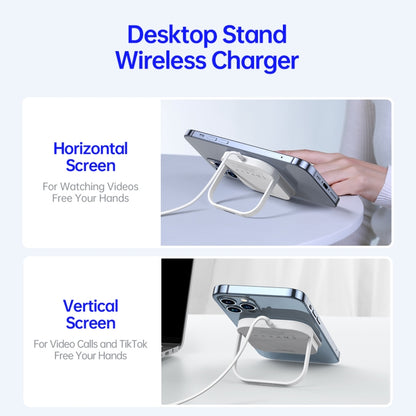 DUZZONA W7 3 In 1 Magnetic Wireless Charger(White) - Wireless Charger by DUZZONA | Online Shopping UK | buy2fix