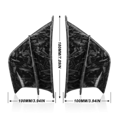 Motorcycle Winglet Aerodynamic Wing Kit Spoiler, Style:Forged Texture - In Car by buy2fix | Online Shopping UK | buy2fix