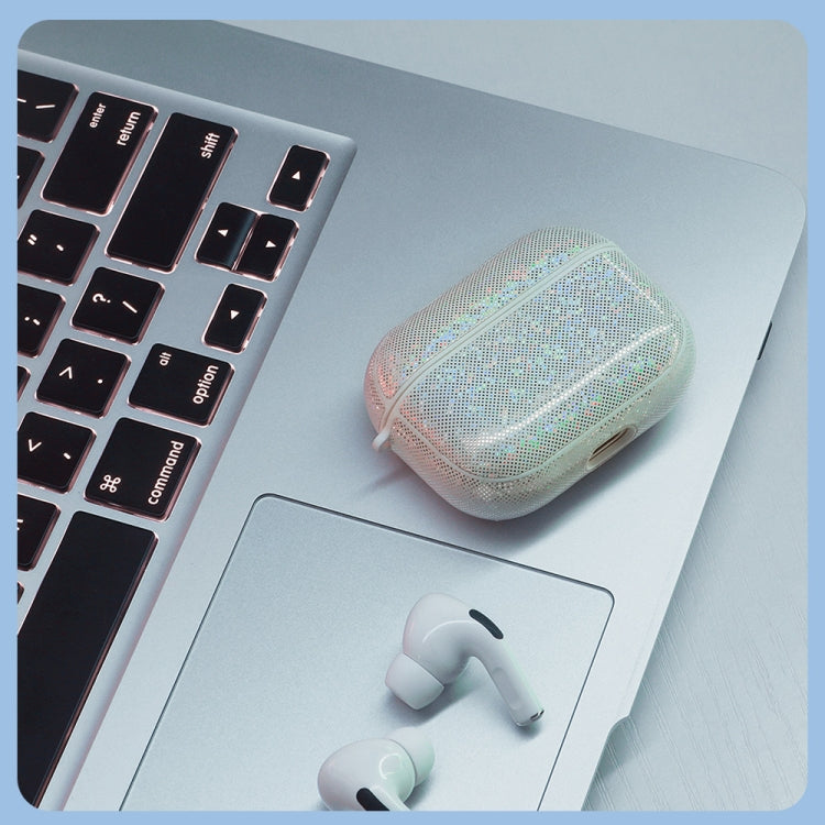 NIILLKIN Anti-fall PU + TPU Shining Protection Glitter Case for AirPods Pro(White) - For AirPods Pro by NILLKIN | Online Shopping UK | buy2fix