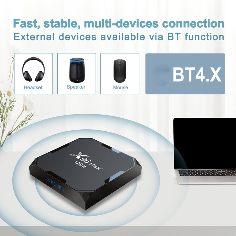 X96 Max+ Ultra 4GB+32GB Amlogic S905X4 8K Smart TV BOX Android 11.0 Media Player, Plug Type:EU Plug - Consumer Electronics by buy2fix | Online Shopping UK | buy2fix