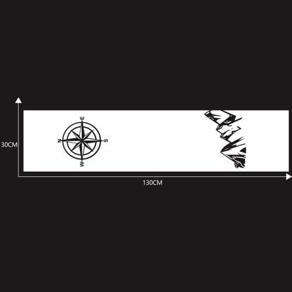 D-864 Compass Pattern Car Modified Decorative Sticker(White) - In Car by buy2fix | Online Shopping UK | buy2fix