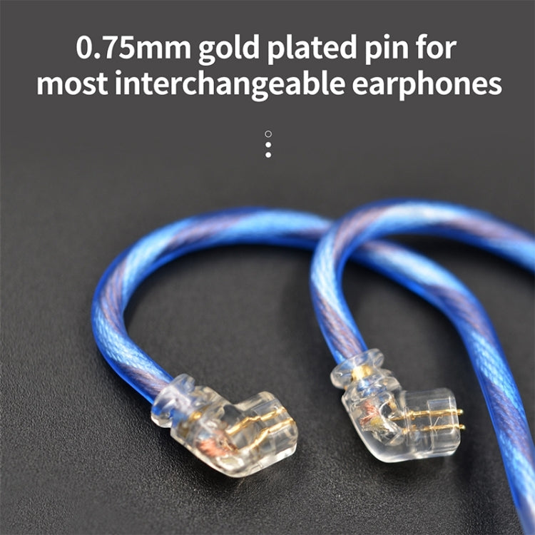 KZ 90-10 2Pin Interface 498 Core DIY Headphone Upgrade Cable,Length: 1.2m(Blue) - Cable & Splitter by KZ | Online Shopping UK | buy2fix