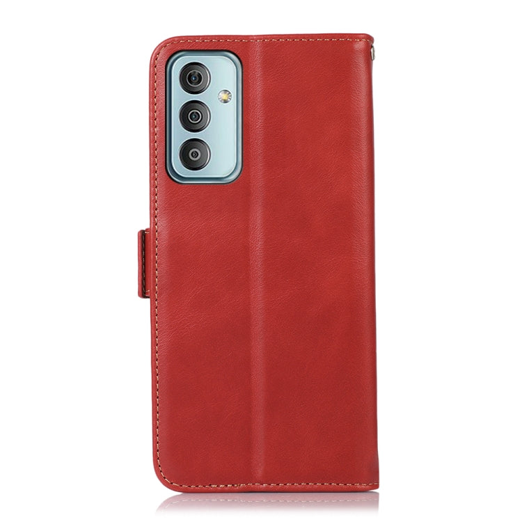 For Samsung Galaxy M13 4G Global Crazy Horse Top Layer Cowhide Leather Phone Case(Red) - Galaxy Phone Cases by buy2fix | Online Shopping UK | buy2fix