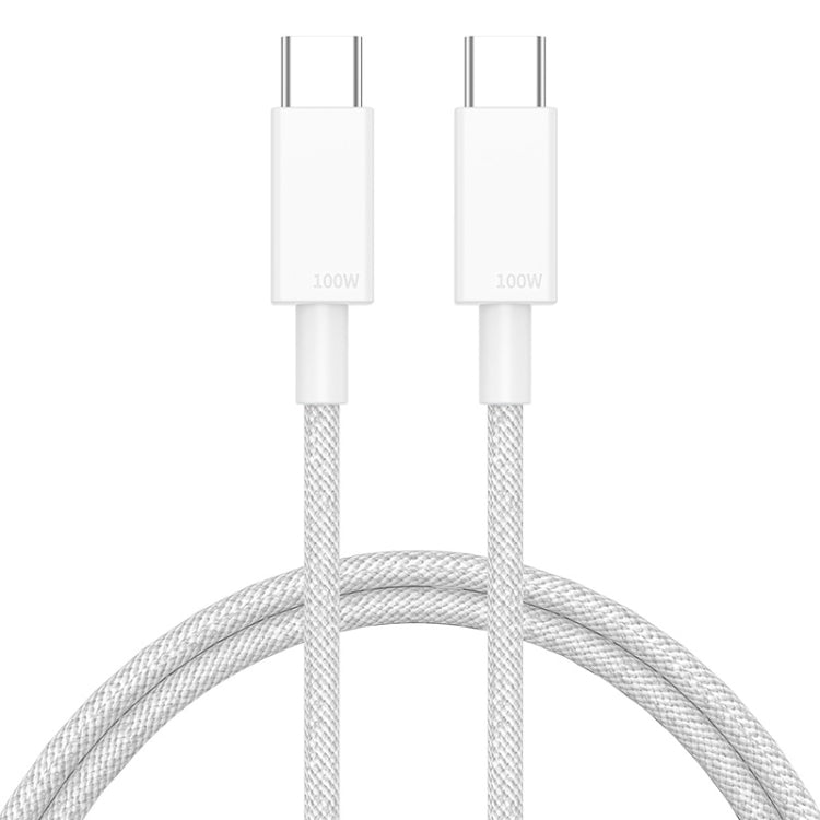 100W USB-C / Type-C to USB-C / Type-C Fast Charging Data Cable, Length:1m(White) -  by buy2fix | Online Shopping UK | buy2fix