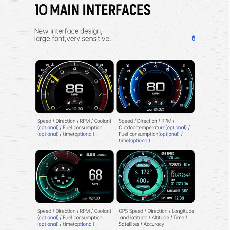 A700 Car 3.5 inch OBDII + MEMS + GPS Head-Up Display System - In Car by buy2fix | Online Shopping UK | buy2fix