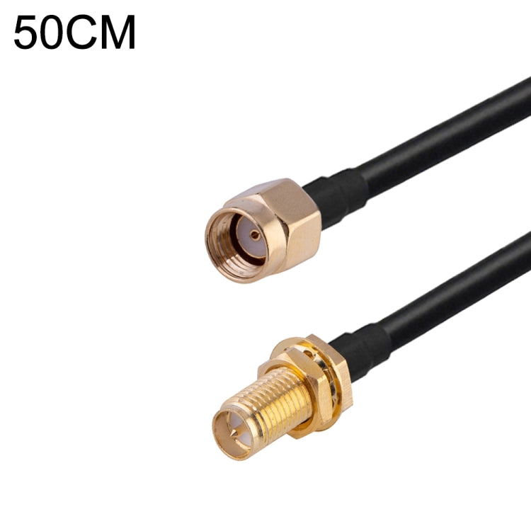 RP-SMA Male to RP-SMA Female RG174 RF Coaxial Adapter Cable, Length: 50cm - Connectors by buy2fix | Online Shopping UK | buy2fix