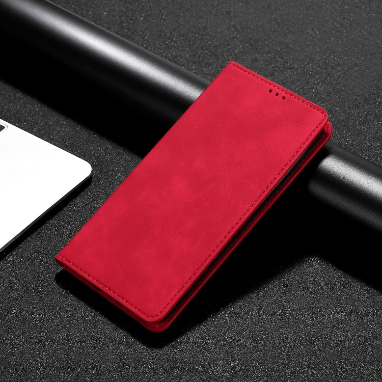 For Xiaomi Redmi K50 Ultra/Xiaomi 12T/Xiaomi 12T Pro Skin Feel Magnetic Horizontal Flip Leather Phone Case(Red) - Xiaomi Cases by buy2fix | Online Shopping UK | buy2fix