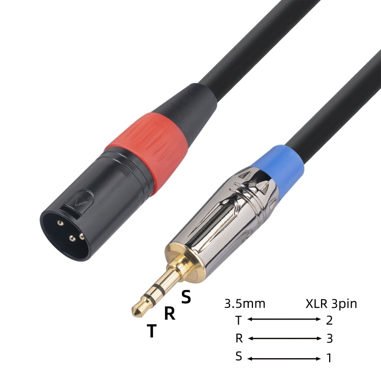 TC194BUXK108-03 3.5mm TRS Male to XLR 3pin Male Microphone Audio Cable, Length: 30cm - Consumer Electronics by buy2fix | Online Shopping UK | buy2fix